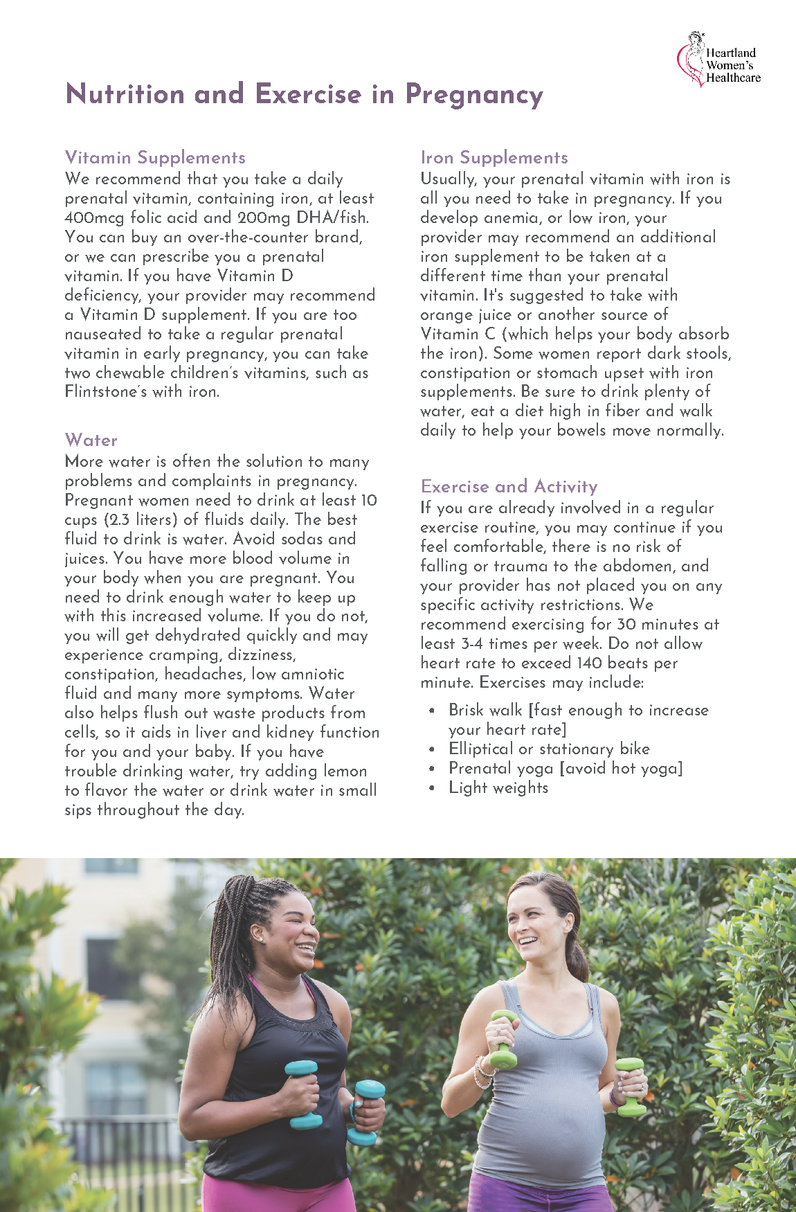 Nutrition And Exercise In Pregnancy